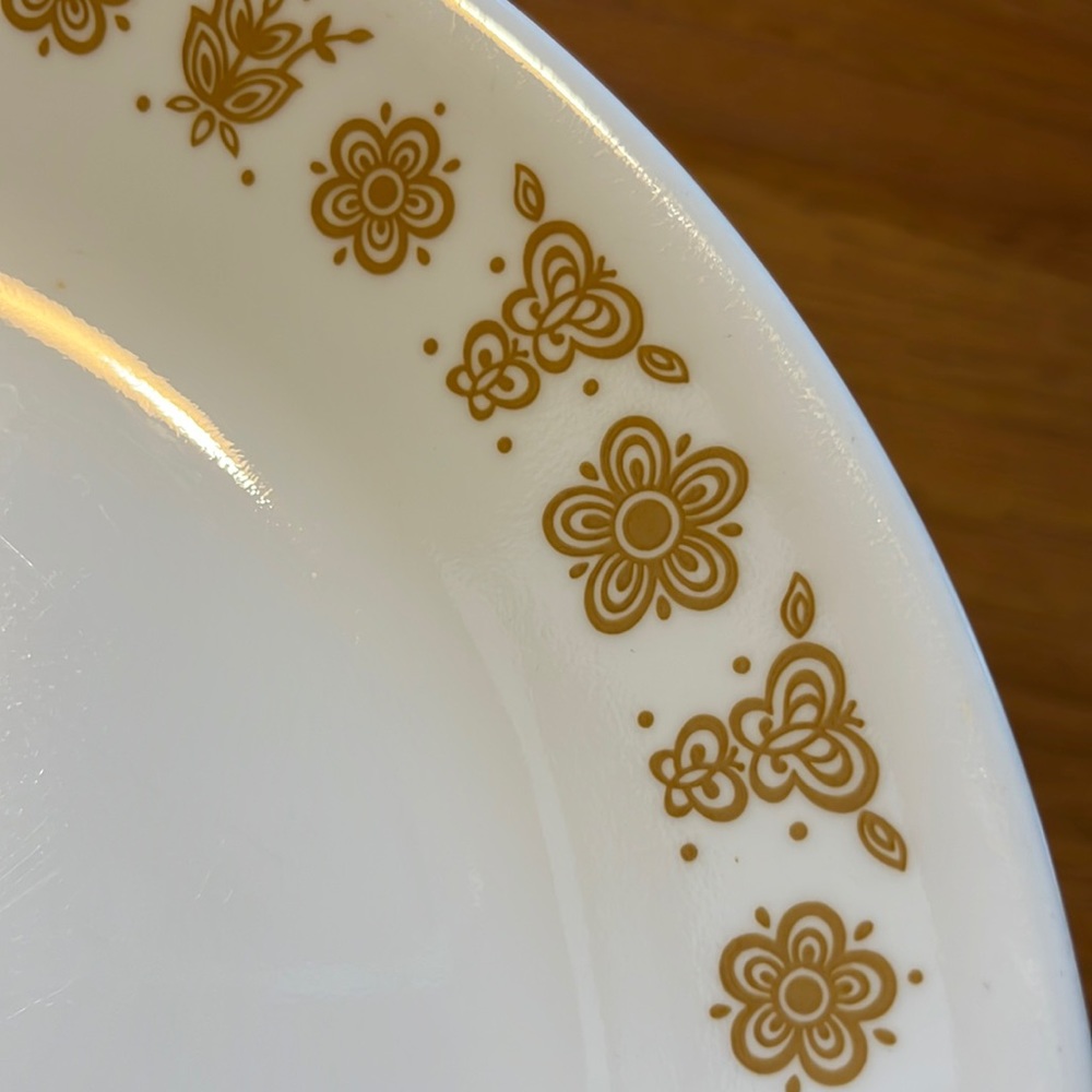VTG Corelle by Corning Butterfly Gold Platter - Picture 2 of 5